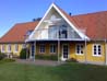 Galvaniseret altan med glasværn. Monteret i Dronninglund, Nordjylland.
